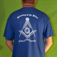 Blue Blessing of the Bikes t-shirt